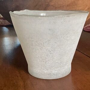 Pottery Barn Frosted Glass Votive Holder